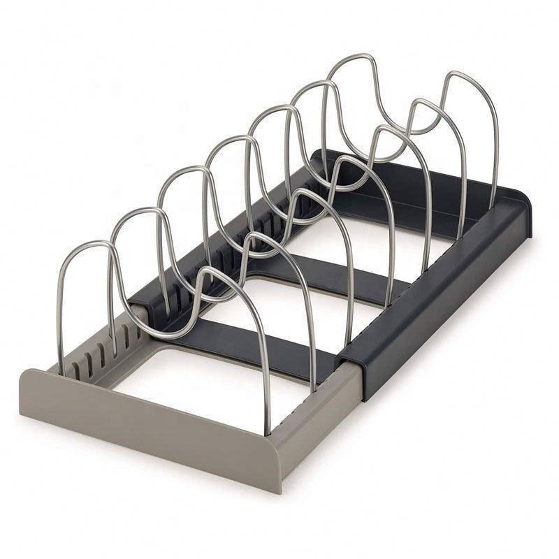 Xiaomi Telescopic Pot Rack 7-grid Kitchen Cabinet Organizers for Pots and Pans Expandable Cookware Rack for Kitchen Organization Tools