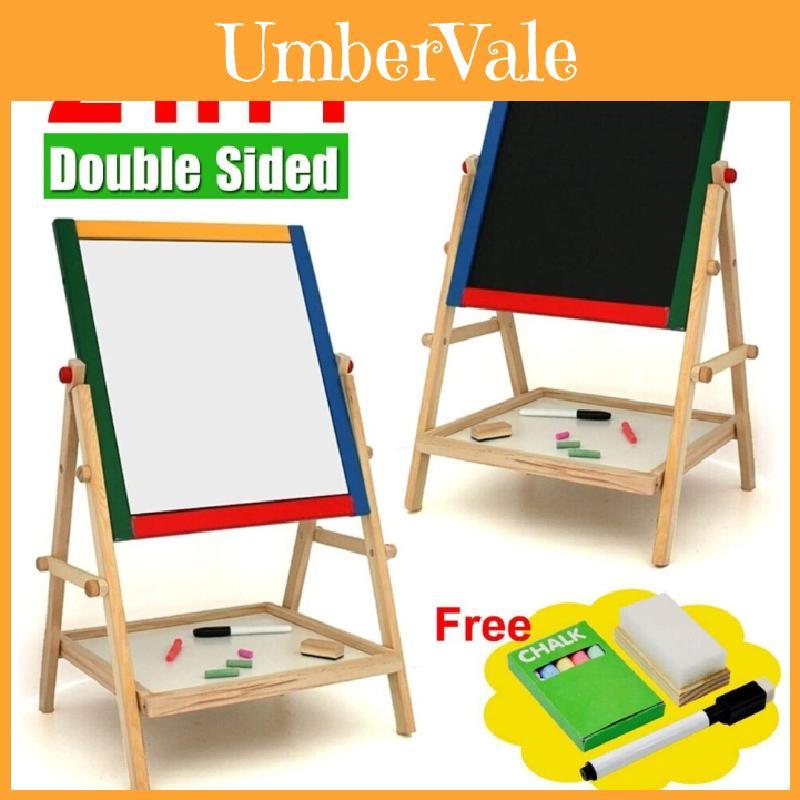 Wooden Double Sided Children Art Board With Adjustable Height For Creativity And Learning