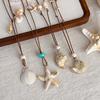 Bohemian Starfish Shell Pendant Necklace for Women New Trendy Resin Conch Long Adjustable Necklace Vacation Jewelry Accessories