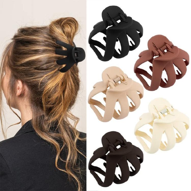Creative Matte Claw Hair Clip Practical Plastic Hairpieces Easy Hairstyling Long Hair Decoration Suitable For Women