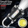 Mini Keychain Flashlights LED Side Light USB Rechargeable Torch COB Work Lamp Ultra Bright  Portable Lantern for Camping Hiking