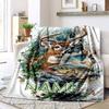 Deer Customize Your Name Blanket Warm Comfortable And Soft Blankets Are Suitable For Home Lunch Break Blanket Office Sofa Sofa Gift To Relatives And
