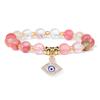 Fashion Evil Eye Natural Stone Beaded Bracelet for Women Men Amulet Protection Jewelry Yoga Spiritual Friendship Gifts