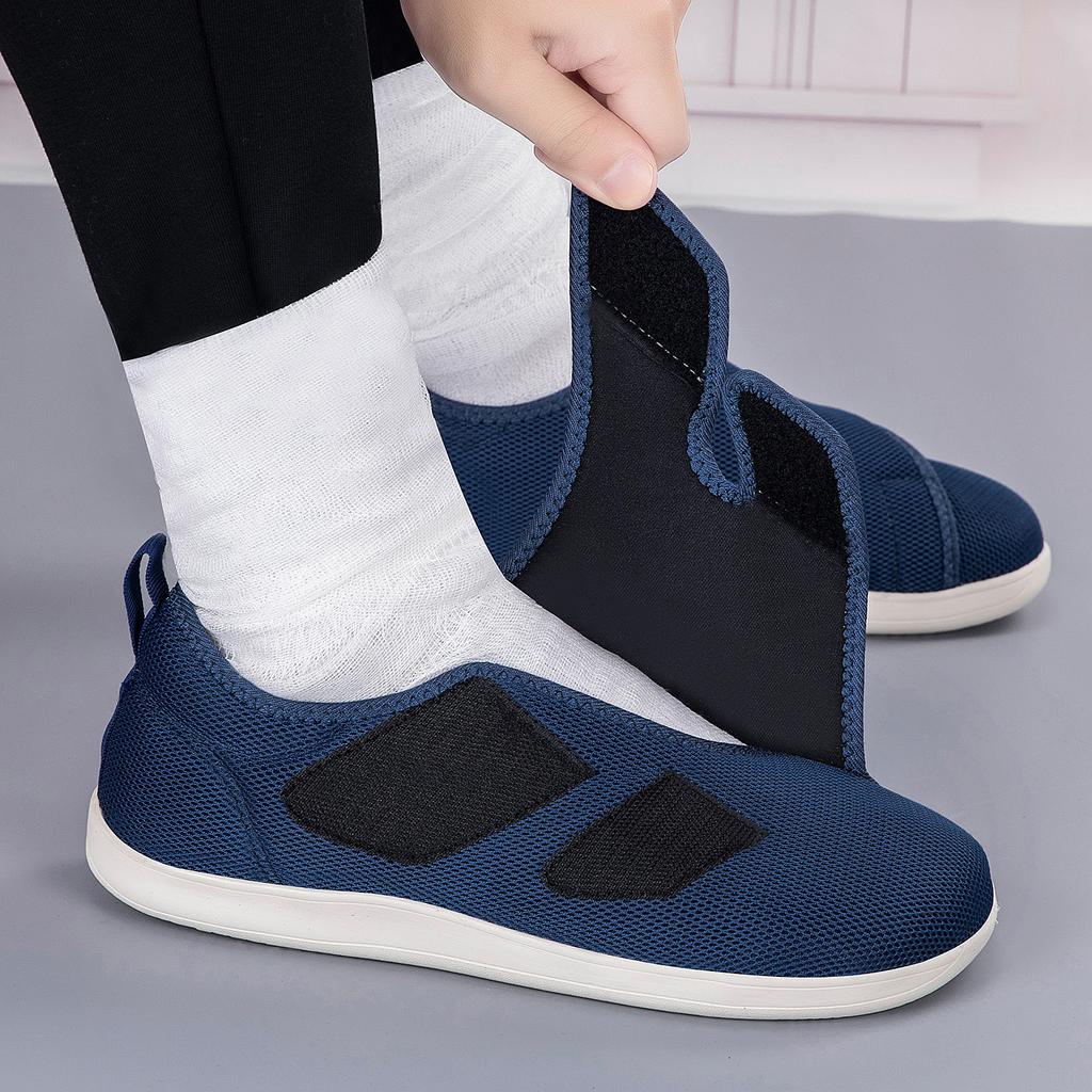 Extra Wide Men's Diabetic Shoes for Elder Easy Top Orthopedics Feet Swollen Adjustable Walking Shoe Elderly Foot Pain Relief