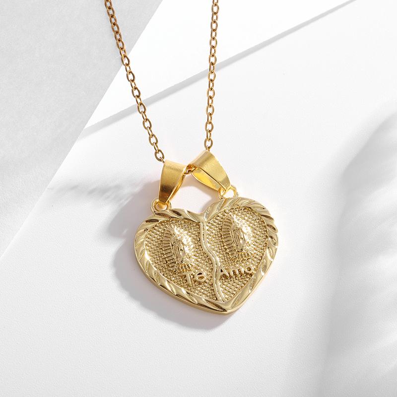 Klassischer katholischer Silberfarbener Anhänger aus Metall mit Jungfrau Maria-Medaille, religiöser Stil, Gebetsamulett-Schmuck