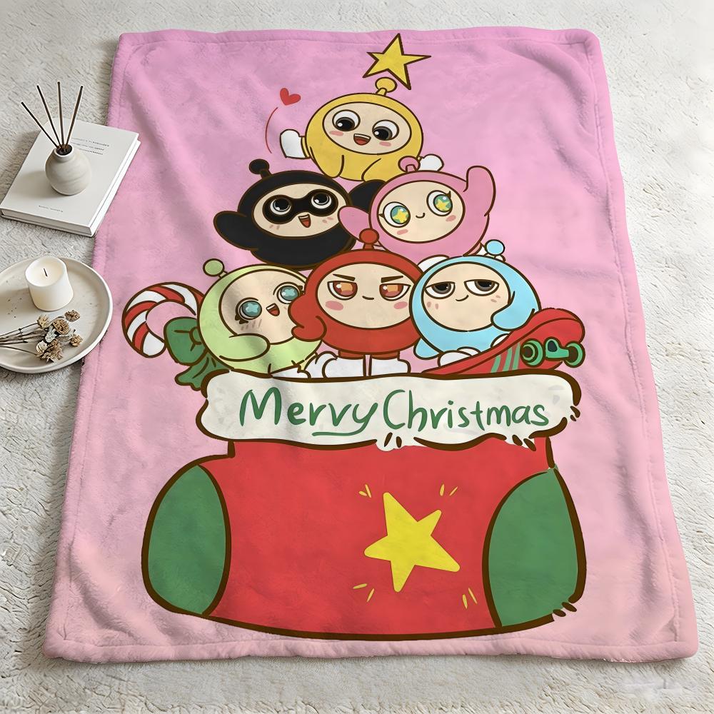 game E-Eggy Party-y Throw Warm Soft Flannel Blanket, Multi-use for Sofa Bed Camping Travel Nap