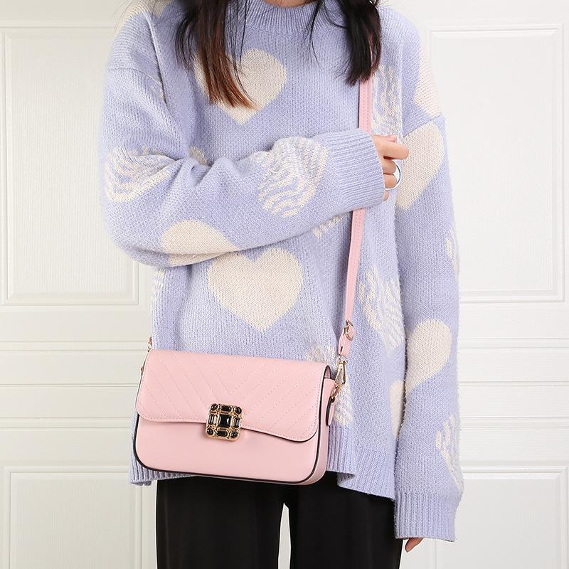 New Trend Crossbody Bags Small Square Bag Women Fashion Solid Color Small Fresh Leisure Versatile Textured Shoulder Bags