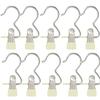 10PCS Stainless Steel Clothespins Laundry Clothes Pegs Hook Portable Hanging Clothes Clip Pants Socks Wardrobe Storage Clip