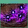 Lila LED Spinnenlichter für Halloween-Dekoration 2m/5m 20/50 Lichter Batterie-/USB-betrieben