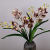 with Leaves Artificial Orchid Flower Branch Artificial Cymbidium Faux Flowers  Wedding Decor