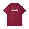 Men's 100% Cotton Round Neck Short Sleeve T-Shirt, Germany Flag 4 Stars Print Casual Comfortable Tee for Daily Patriotic Sports Wear