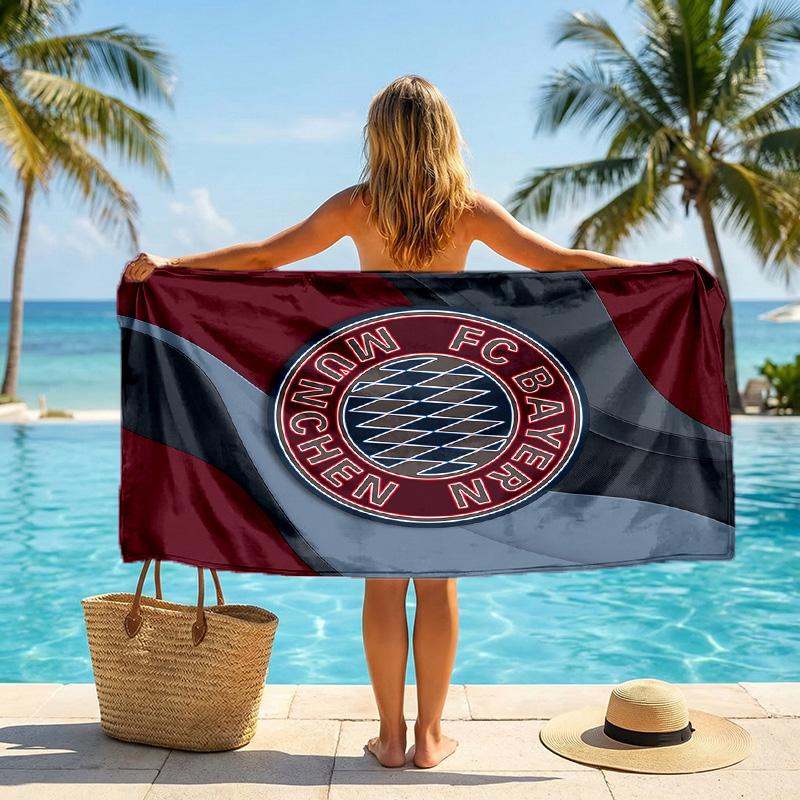 Bayern Munich Print Quick Dry Beach Towel Microfiber Absorbent Portable Travel Swimming Towel