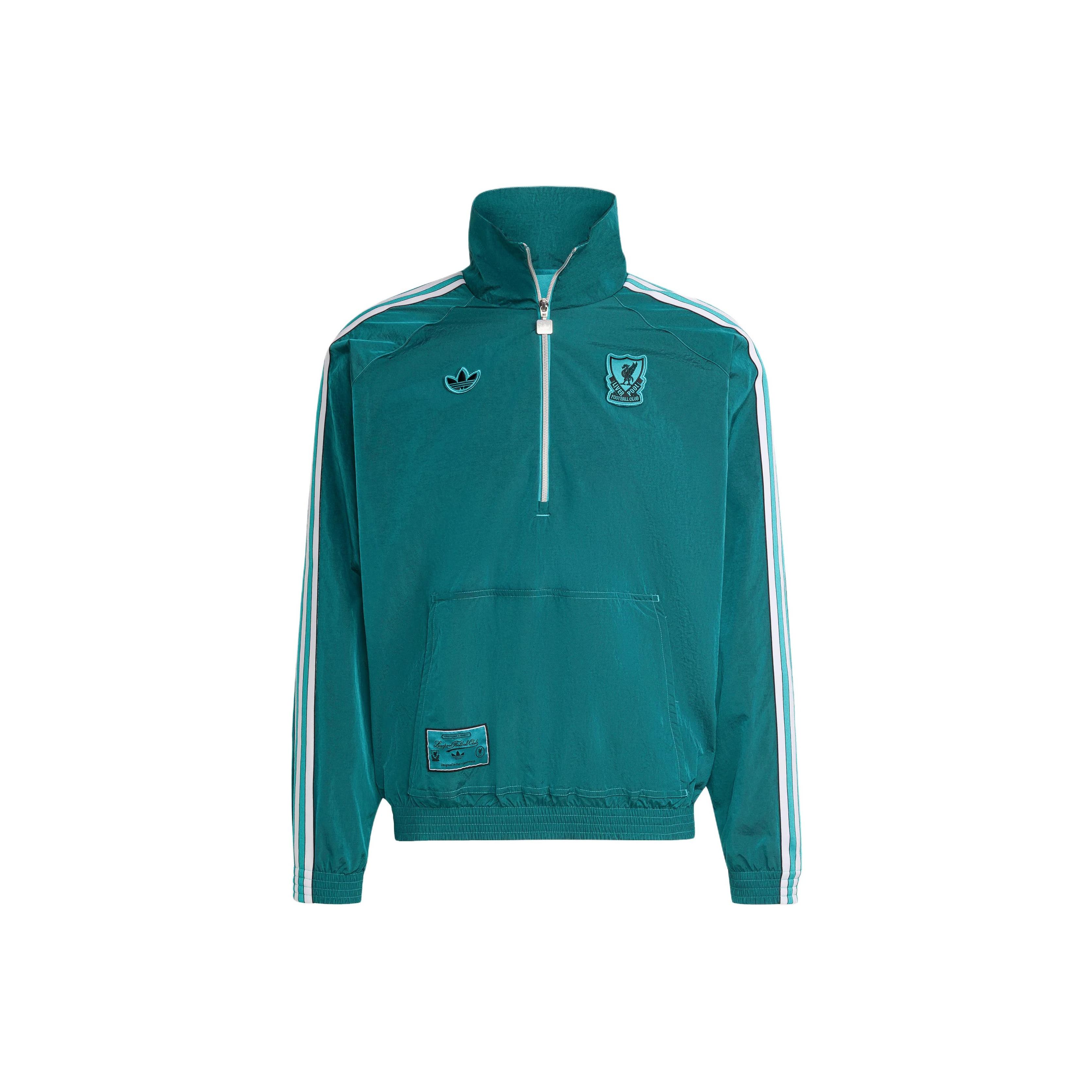 

Adidas Originals X Liverpool FC Коллаборация FW25 Террасные Иконы Полосатый Свободного Кроя Пуловер Толстовка с Длинным Рукавом Мужская толстовка JW5474 4XL