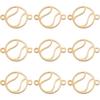 SUNNYCLUE 1 Box 10Pcs Sports Balls Charms Stainless Steel Connector Charms Bulk Tennis Connectors for Jewelry Making Supplies DIY Craft Necklace