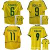 Vintage Brazil National Team Soccer Jersey Ronaldo 9 Classic Retro Football Shirt Short Sleeve Unisex