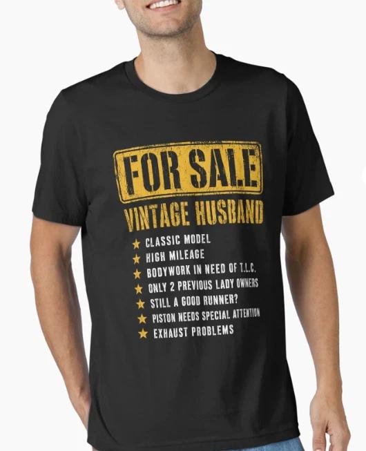 For Sale Vintage Husband | Funny Retro Marriage Humor T-Shirt M