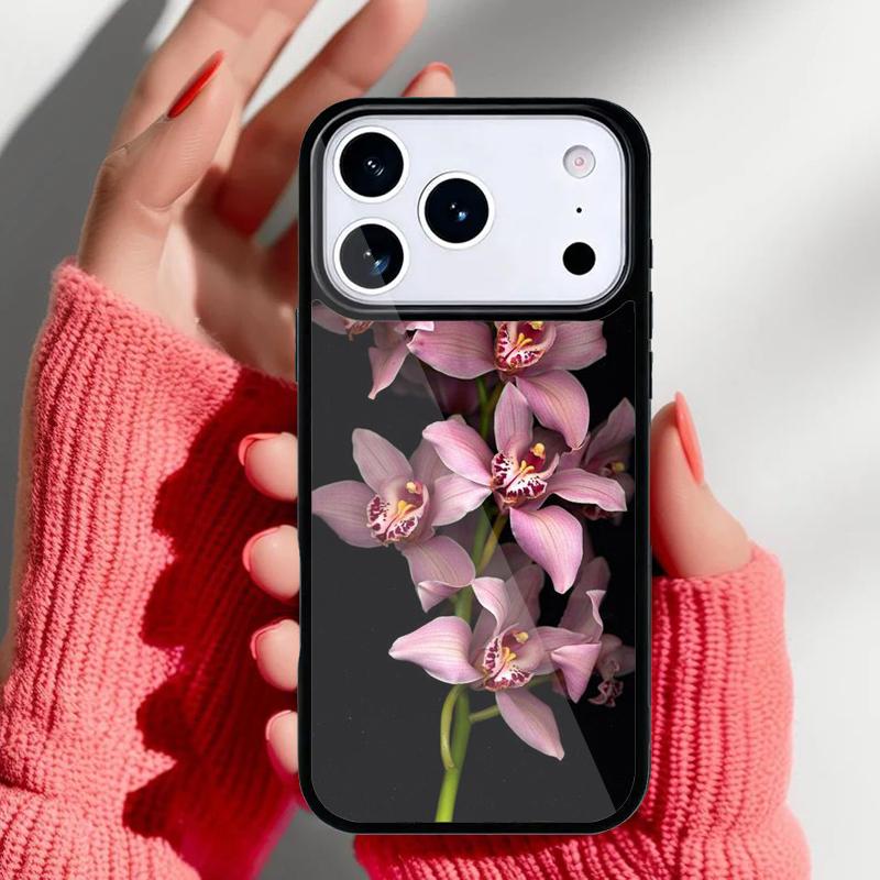 Orchid Flowers Colorful soft Phone Case for iPhone 17 Air 16e 15 14 13 Pro Max Back Cover for 12 11 Pro Coque