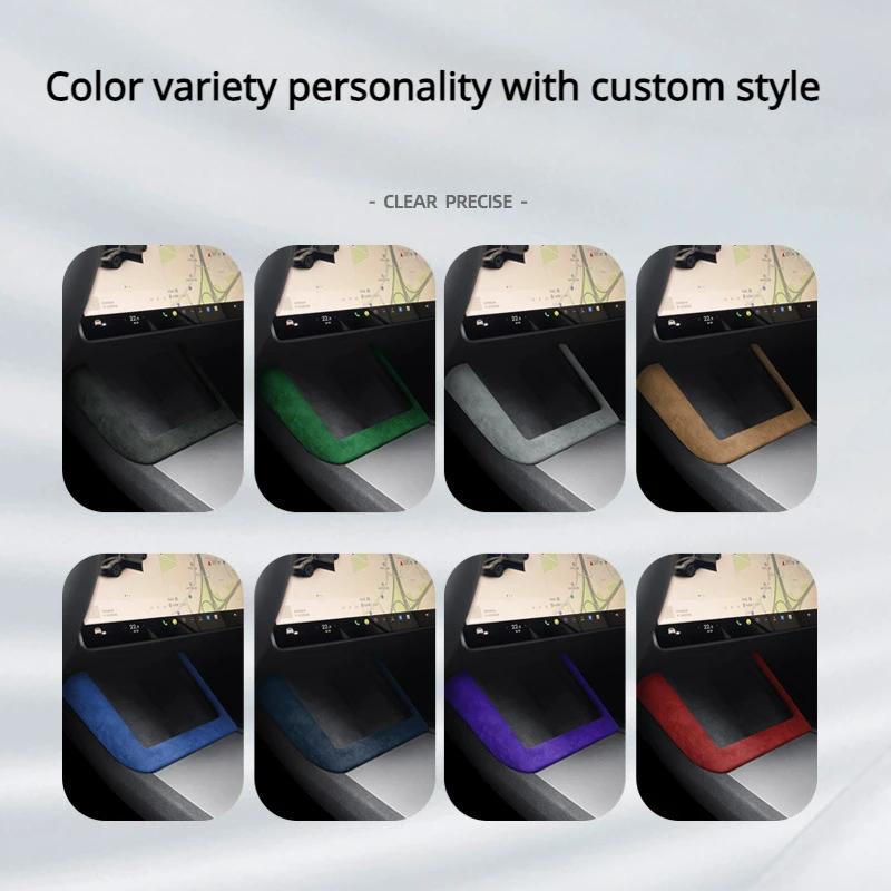 Alcantara Suede For Tesla Model 3 Highland 2024 Central Control Wireless Charging Frame Protect Cover Trim Modeling Accessories
