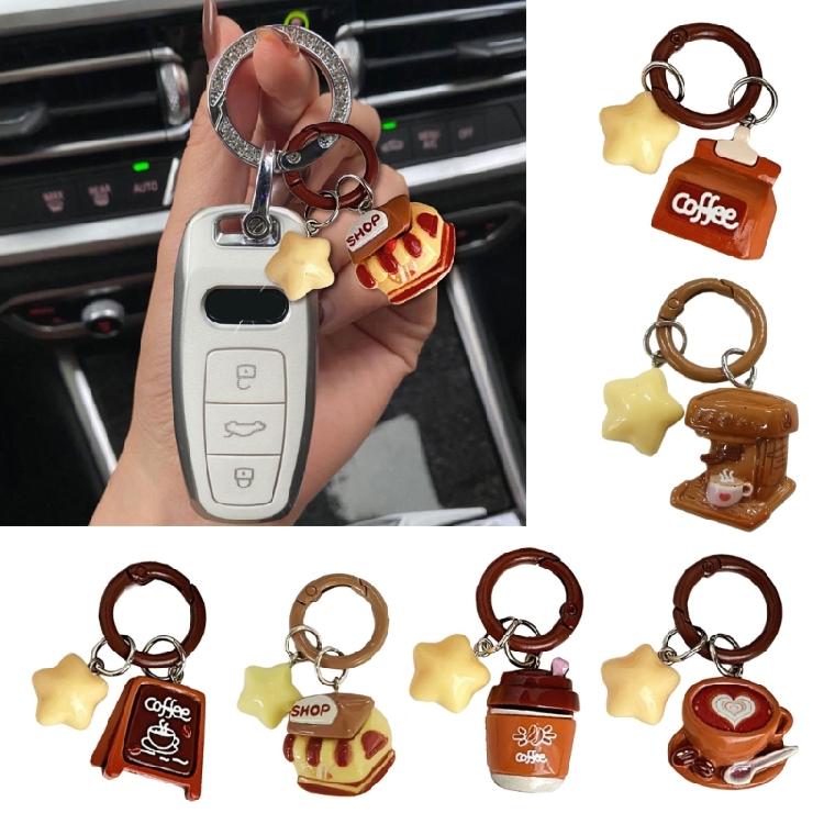 Portachiavi Stella Caffè Elegante Ciondolo da Appendere Creativo Che Combina Creatività e Durabilità per le Esigenze di Accessorio Quotidiano