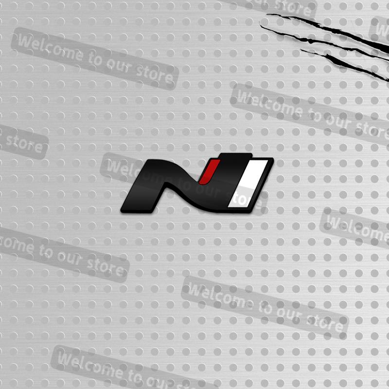 3D Metal Car Styling N Grille Emblem Decals Rear Trunk Body Badge For Hyundai N Line Veloster Elantra Sonata I20 I30 I10 Ix35 TT36