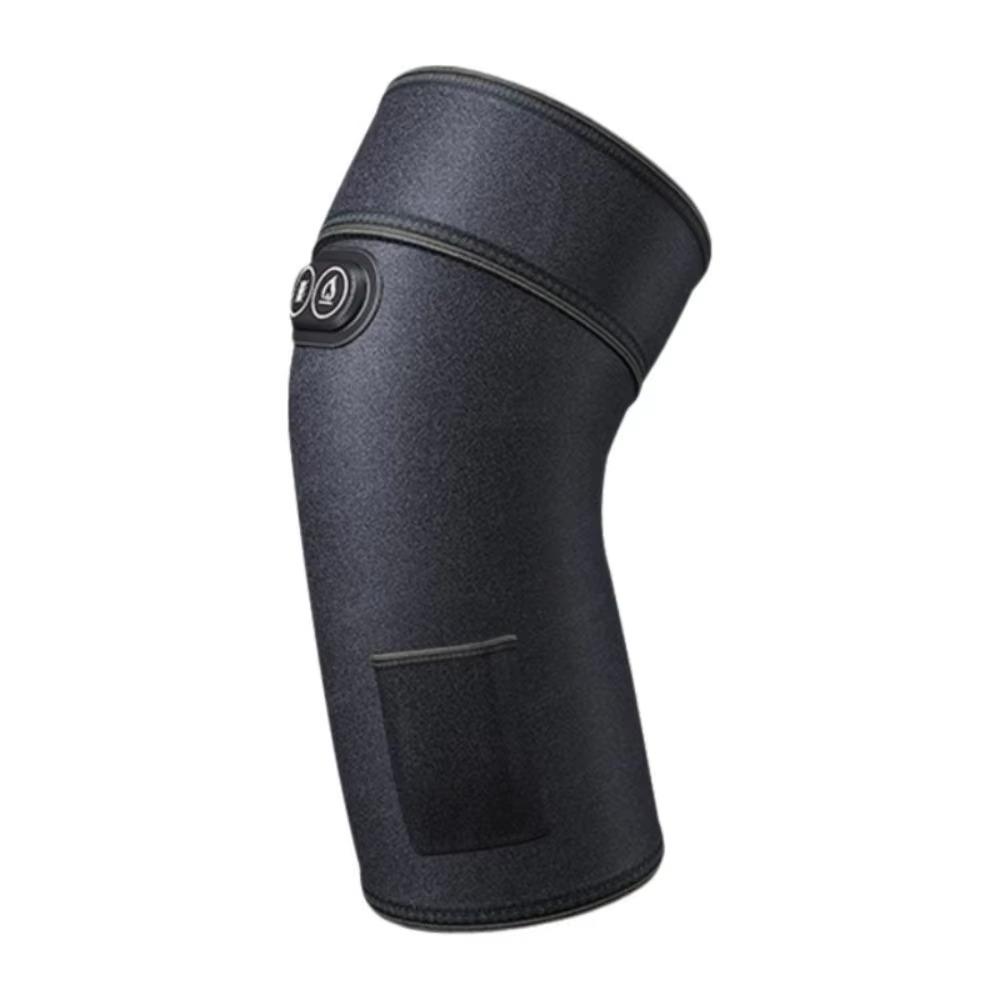 3 in 1 Heated Knee Wrap Black Heating Vibration Massager Heated Knee Brace Arthritis Prevention