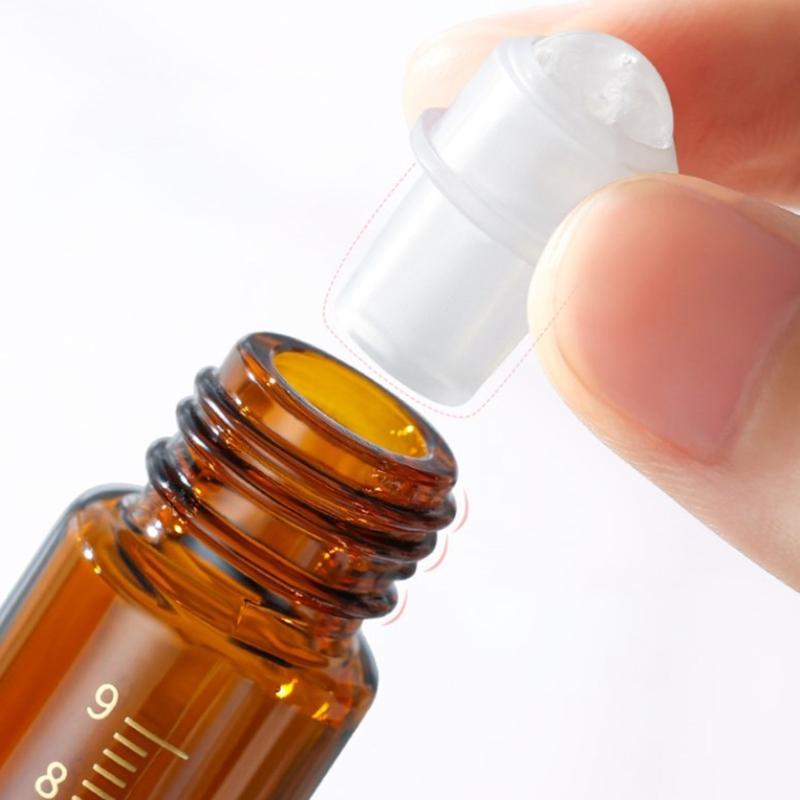 Essential Oil Roller Bottles 10ml Dropper Bottles Amber Glass Roller Bottles with Caps for Travel Glass Roll on Bottles