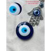 1pc Blue Eye Alloy Hamsa Hand Pendant Evil Eye Amulet, Home Decor, Room Decor, Wall Decor Gifts Birthday Graduation