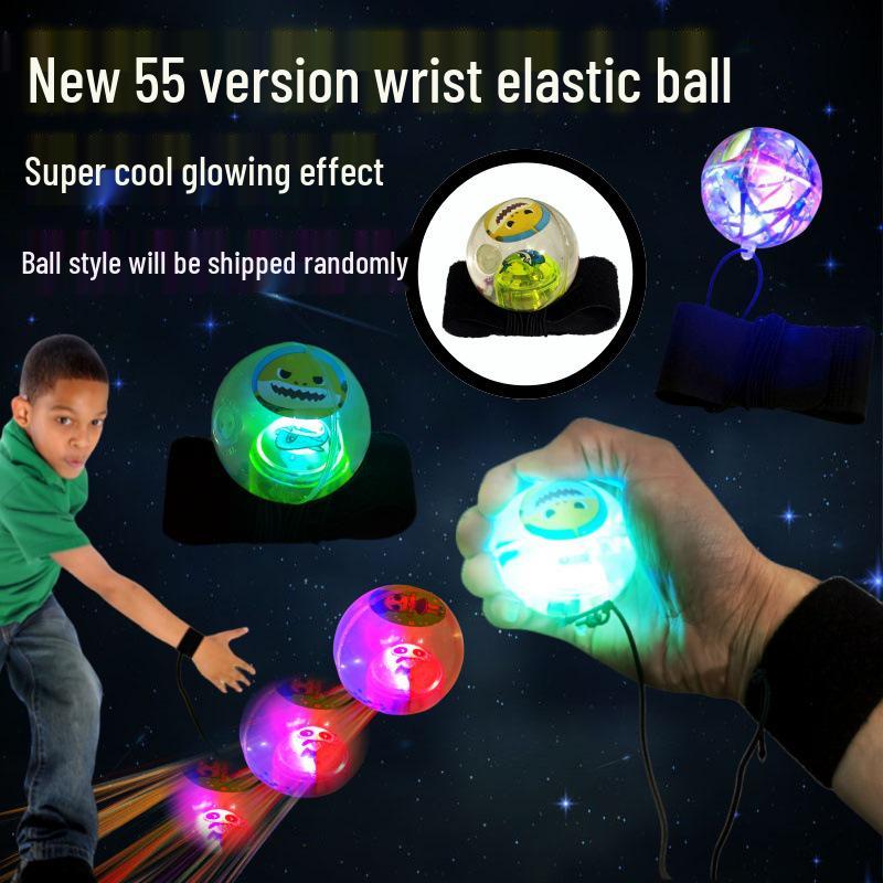 

Светящийся эластичный мяч на запястье для развития ловкости и координации рук и глаз у детей