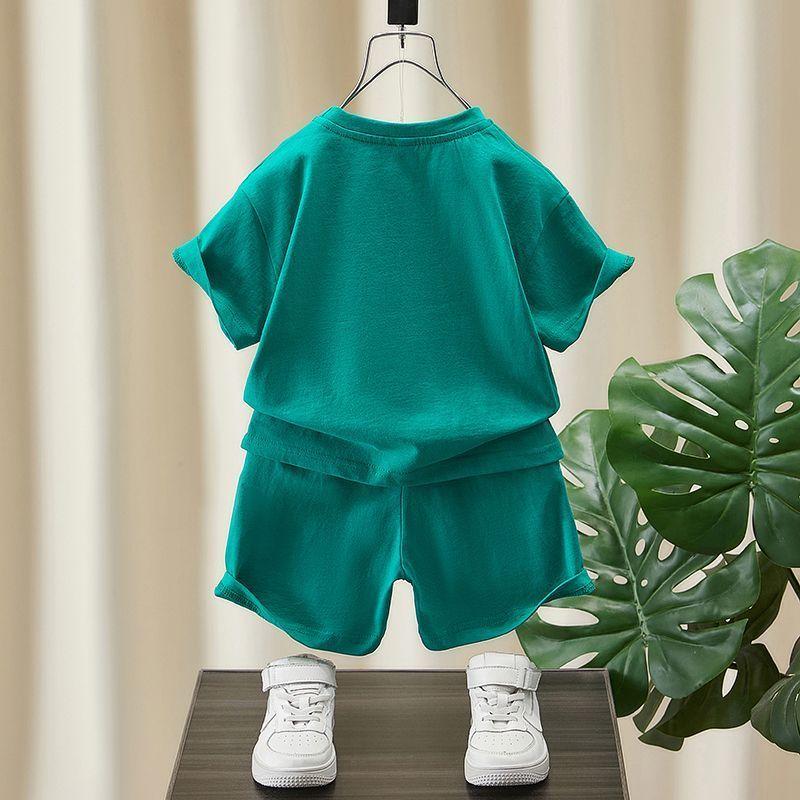 Boys' Set Summer Children's Short Sleeved T-shirt Trendy Boys and Children Sport Set
