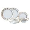 NARUMI Prima Donna Gold Dinnerware Made In and Set for Tea and Dessert Wedding Gift Set, Japan, Stylish, Gorgeous, Elegant, 6-Piece Two, Set, Gift,