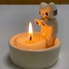 Cute Cat Candle Holder Decoration Creative Aromatherapy Candle Holder Durable Resin Home Courtyard Decoration Candle Holder Art