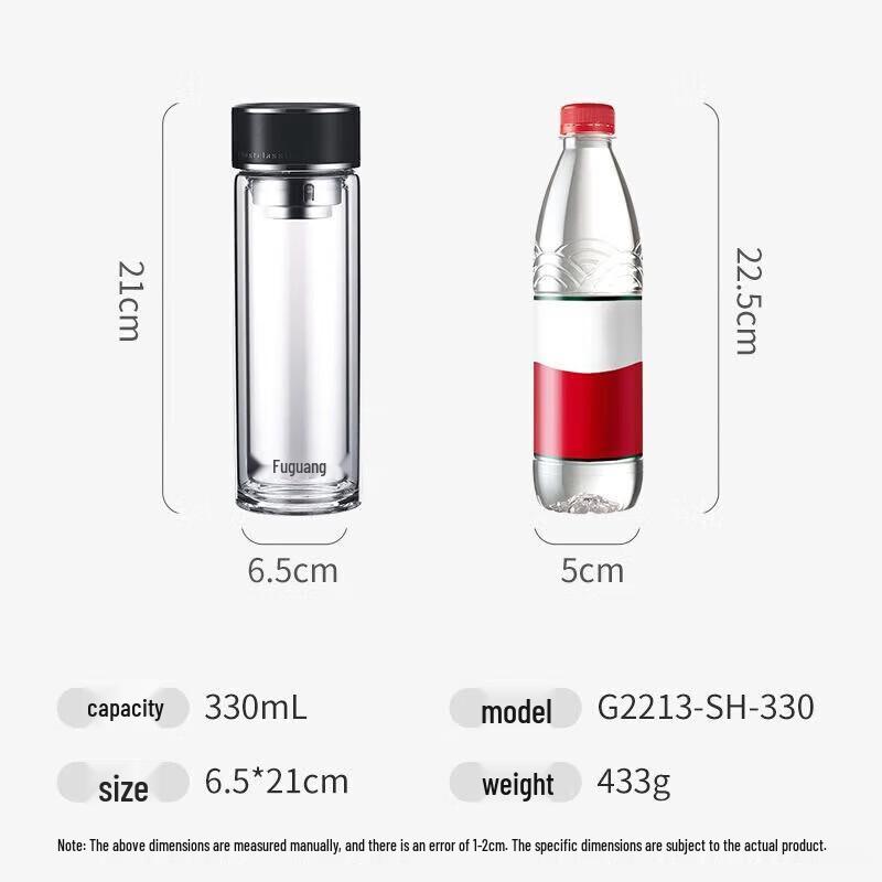 Fuguang Double-Layer Borosilicate Tea Tumbler