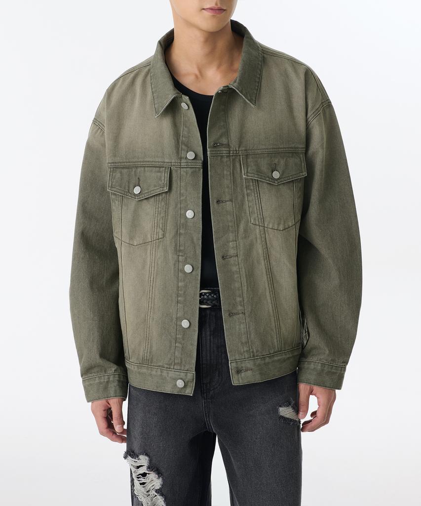 Musinsa Standard Pigment Oversized Denim Trucker Jacket [Khaki]