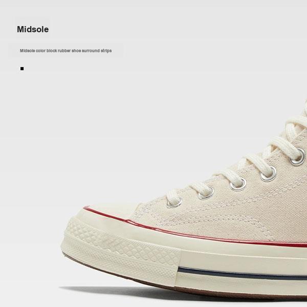 Converse Chuck 70 Klassiska Retro Slitstarka Lätta Högtoppade Kanvas Skor Unisex Sneakers Off-White A162053C