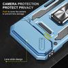 For iPhone Air Case Kickstand Slide Lens Lid PC + TPU Drop-Proof Phone Cover