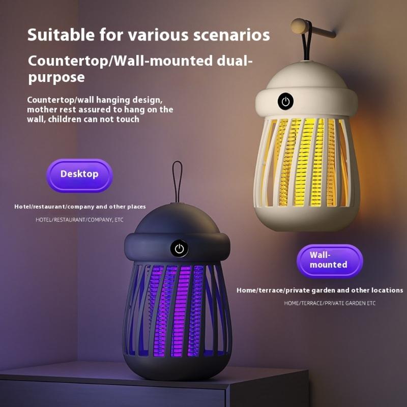 AI Powereds Electric Insect Zappers With Night Light Function USB Rechargeable Outdoor Decoration Lamp For Indoor Use