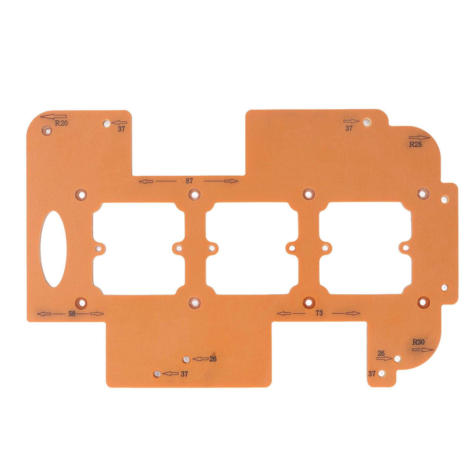 

Woodworking Template Set R20 R25 R30 Corner Radius Routing Tool 70x70mm Outlet Opening Template