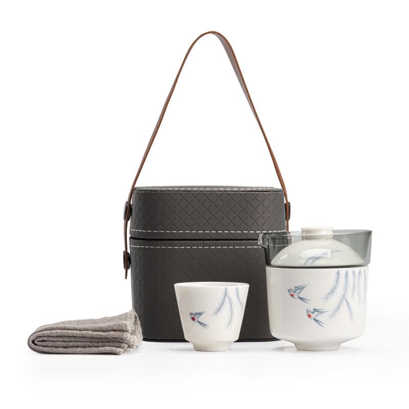 LISM Portable Ceramic Travel Tea Set