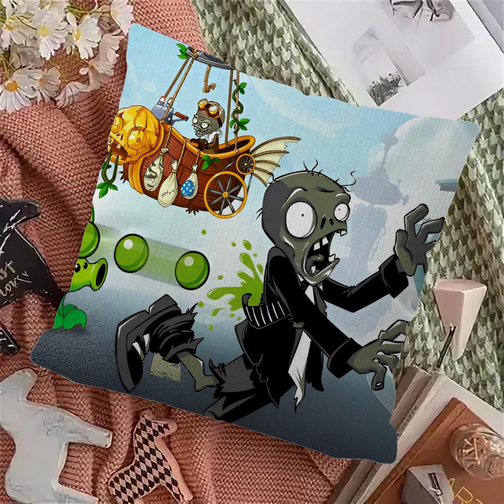 

P-Plants Vs Z-Zombies Personalized Pillow Dust Cover Bedroom Kids Party Decoration Pillowcase Birthday Children Gift 12x12Inch