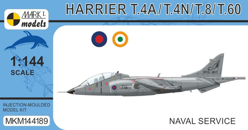 Mark I Harrier Plastikmodellbausatz MKM144189 1/144 T.4A/T.4N/T.8/T.60 (Flugzeug)