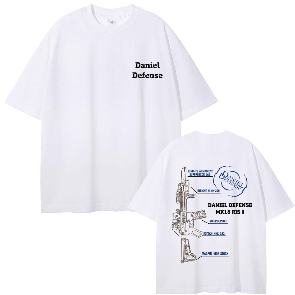 Daniel Defense MK18 Graphic T Shirt Male Fashion Casual Soft Cotton T-shirts Men Women Vintage Oversized Crewneck Short Sleeve