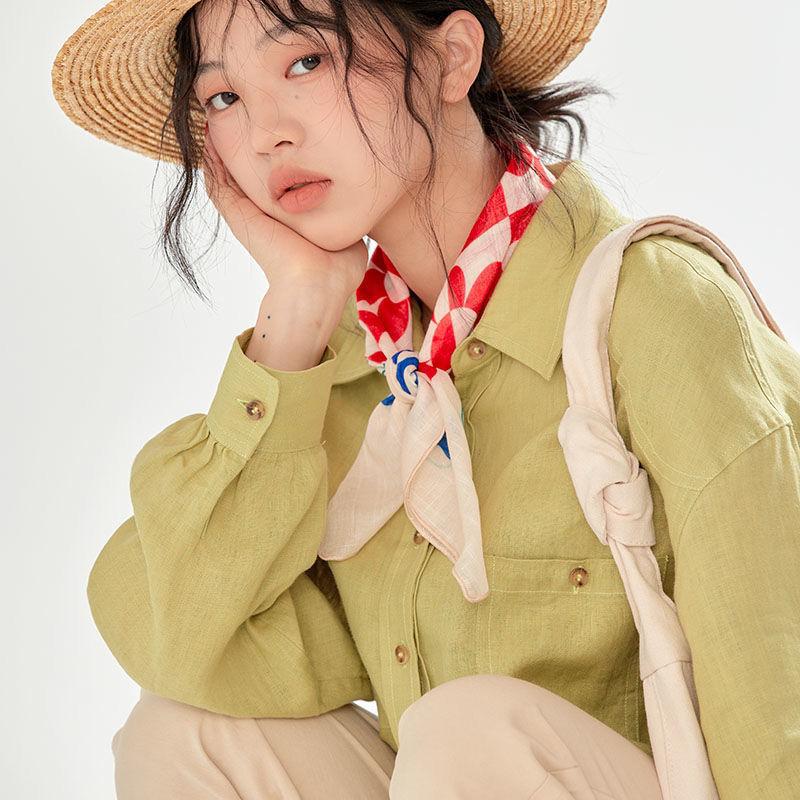 Silk Scarves, Women's Flower Shaped Square Scarves, Breathable In Spring and Summer, Wrapped In Head, Sun Protection, Neck Protection Scarf