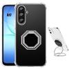 Case for Samsung Galaxy A17 4G/5G, Slim Shockproof Silicone with Multi-Angle Stand Silver