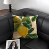 Lemon Fashion Cushion Cover Natural Linen Organic Fabric DoubleSided Printing Sofa Home Decor Gift Pillow Case