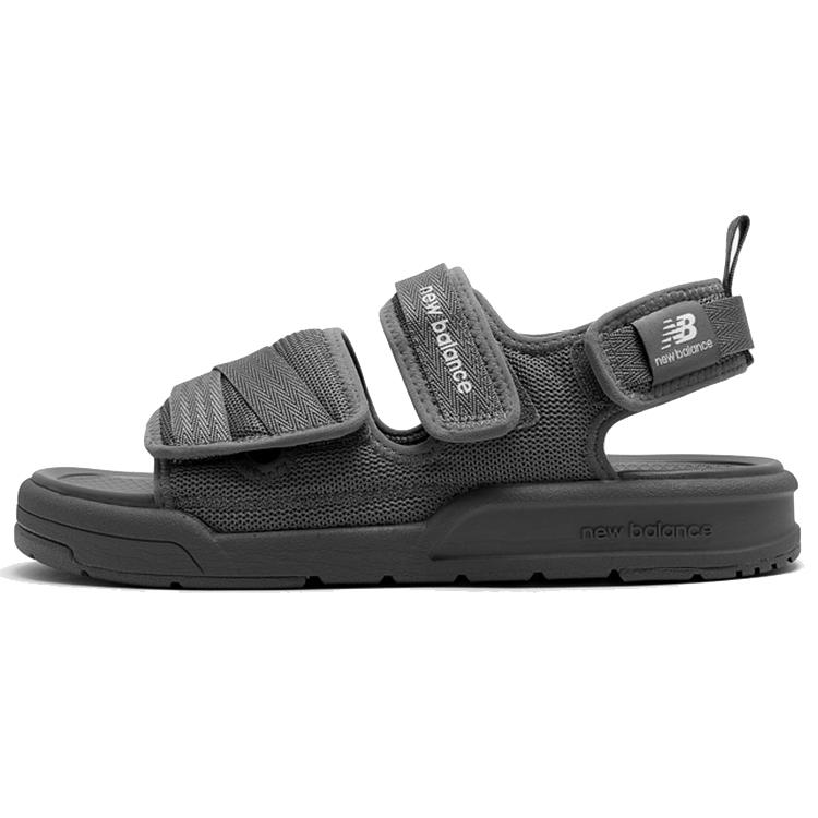 New Balance 3206 Series Velcro Open Toe Flat Heel Sports Dark Grey Sandals 'Dark Gray White'