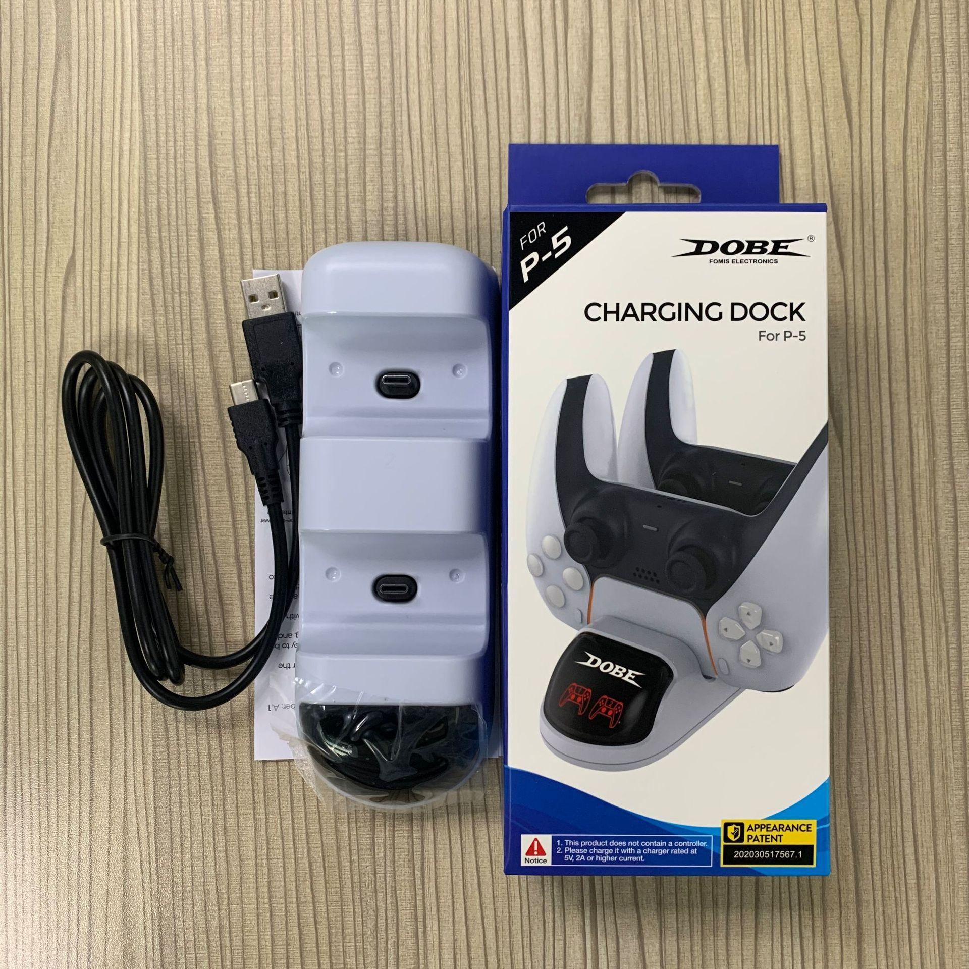 

Двойное быстрое зарядное устройство USB для контроллера PS5 Dual Sense, Playstation 5, аудиозарядной станции, беспроводных контроллеров Package:8.3*4.3*20.5cm белый