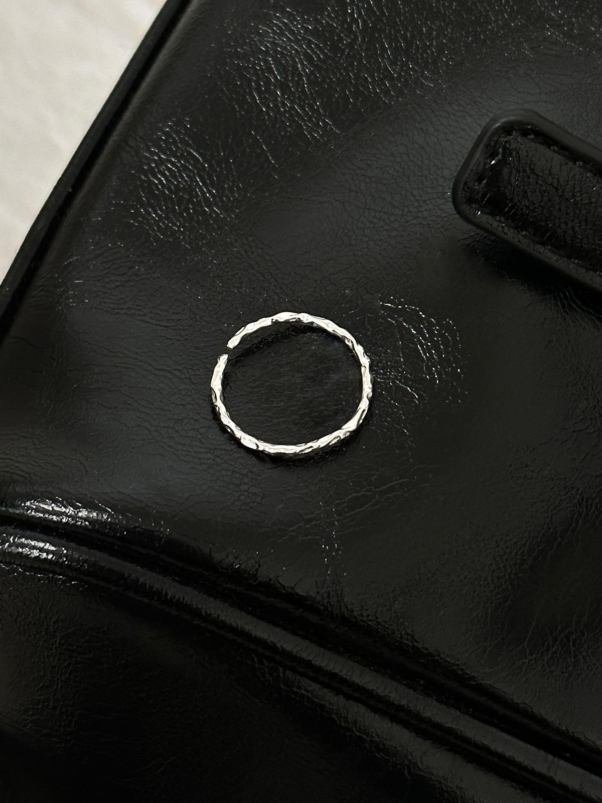 

Кольцо из серебра 925 пробы с цирконием, нишевый дизайн, холодное ветровое кольцо с неровной формой указательного пальца, модное регулируемое кольцо 7.4 Opening adjustable