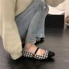 Fashion Flat Shoes for Women's Mary Jane Shoes Spring and Autumn New Style Flat Bottomed Square Toe Casual Plus Size Women's Shoes