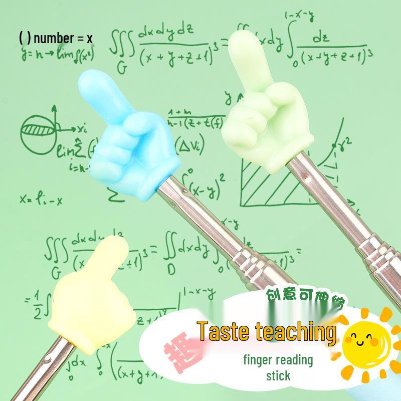 Telescopic Children's Reading Pointer Stick - Macaron Baton for Kindergarten Teaching