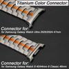 Titanium Wristband for Samsung Galaxy Watch 8 44mm 40mm 8 Classic 46mm Bracelet Business Metal Band for Galaxy Watch Ultra 2025